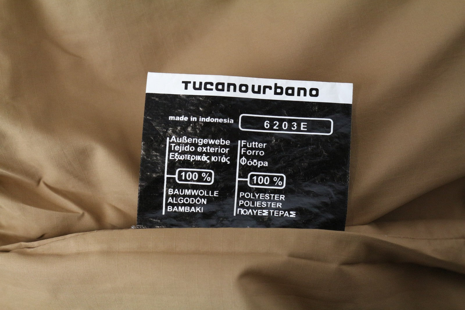 TUCANO URBANO Douz vyriška striukė S ruda su gobtuvu, medvilnine užtrauktuku, pamušalu ir motociklams 