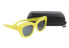 BRAIN DEAD Chibi Yellow/BLK Women Sunglasses OS Tinted Cat-Eye Frames