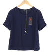 Blue Polyester Blouse