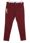 Burgundy Cotton Trousers