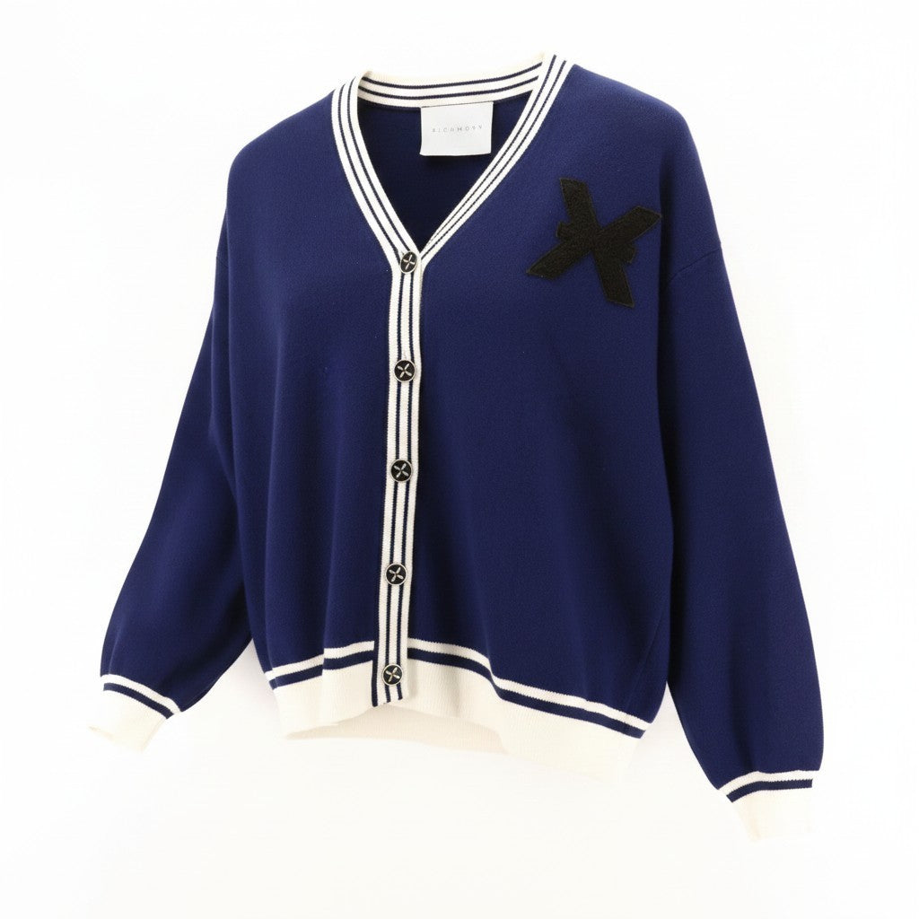 Blue Viscose Cardigan