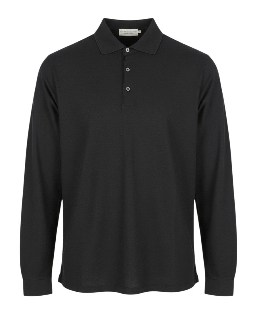 Black Cotton Polos