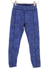 Blue Polyester Leggings