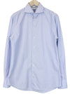 Mėlyni ruoželinio audinio marškiniai
