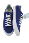 Blue Textile Sneakers