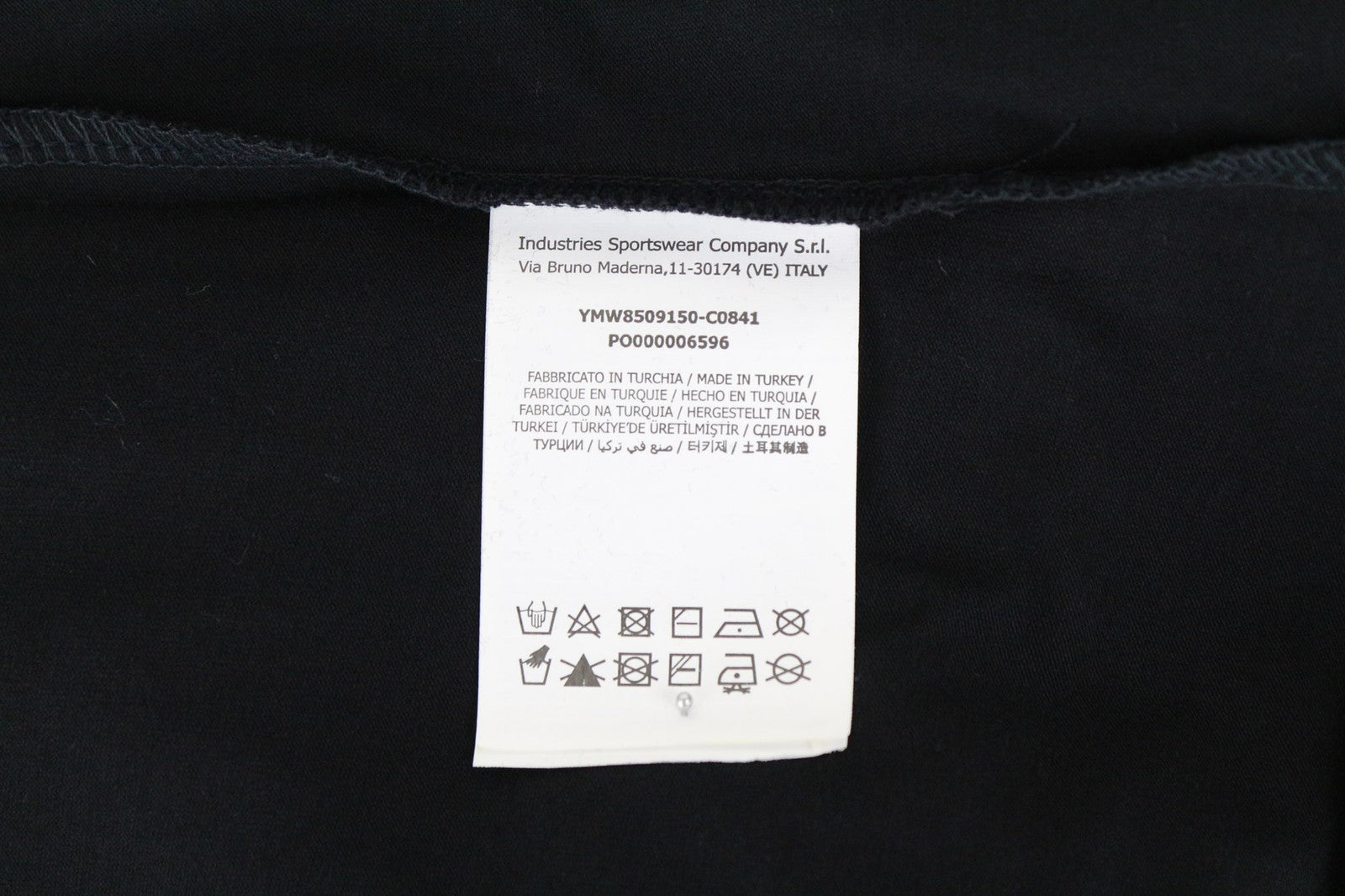 MARINA YACHTING MOTERIŠKI Marškinėliai S Juodi Medvilniniai Megztiniai Apvali Kaklo Iškirpte Logo Klasikiniai