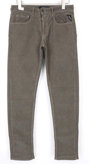 REPLAY Grover vyriškos kelnės W30/L34 tiesios rudos velveto medvilnės tamprios kelnės 