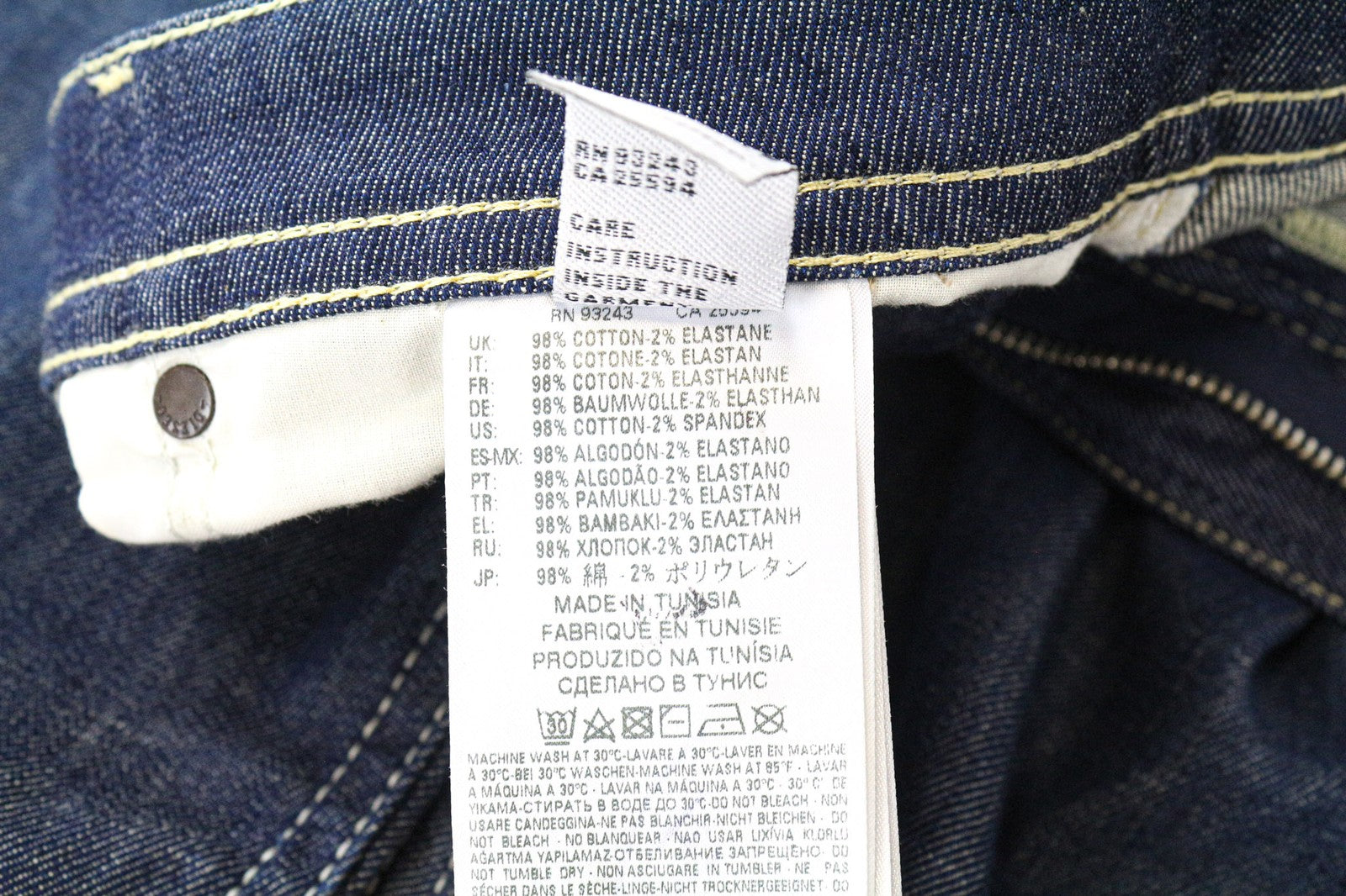 DIESEL Thommer 084QP Men's Jeans W28/L32 Slim Dark Blue Cotton Stretch Pants