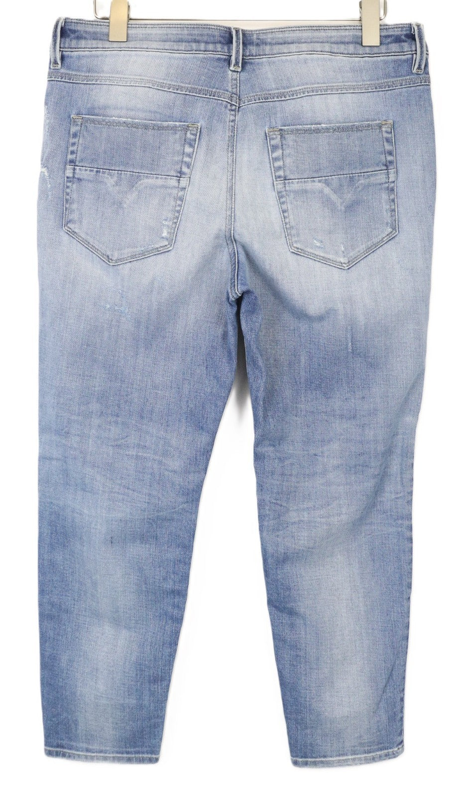 DIESEL Men's Jeans W29 Taper Fit Distressed Washed Blue Cotton Stretch Denim