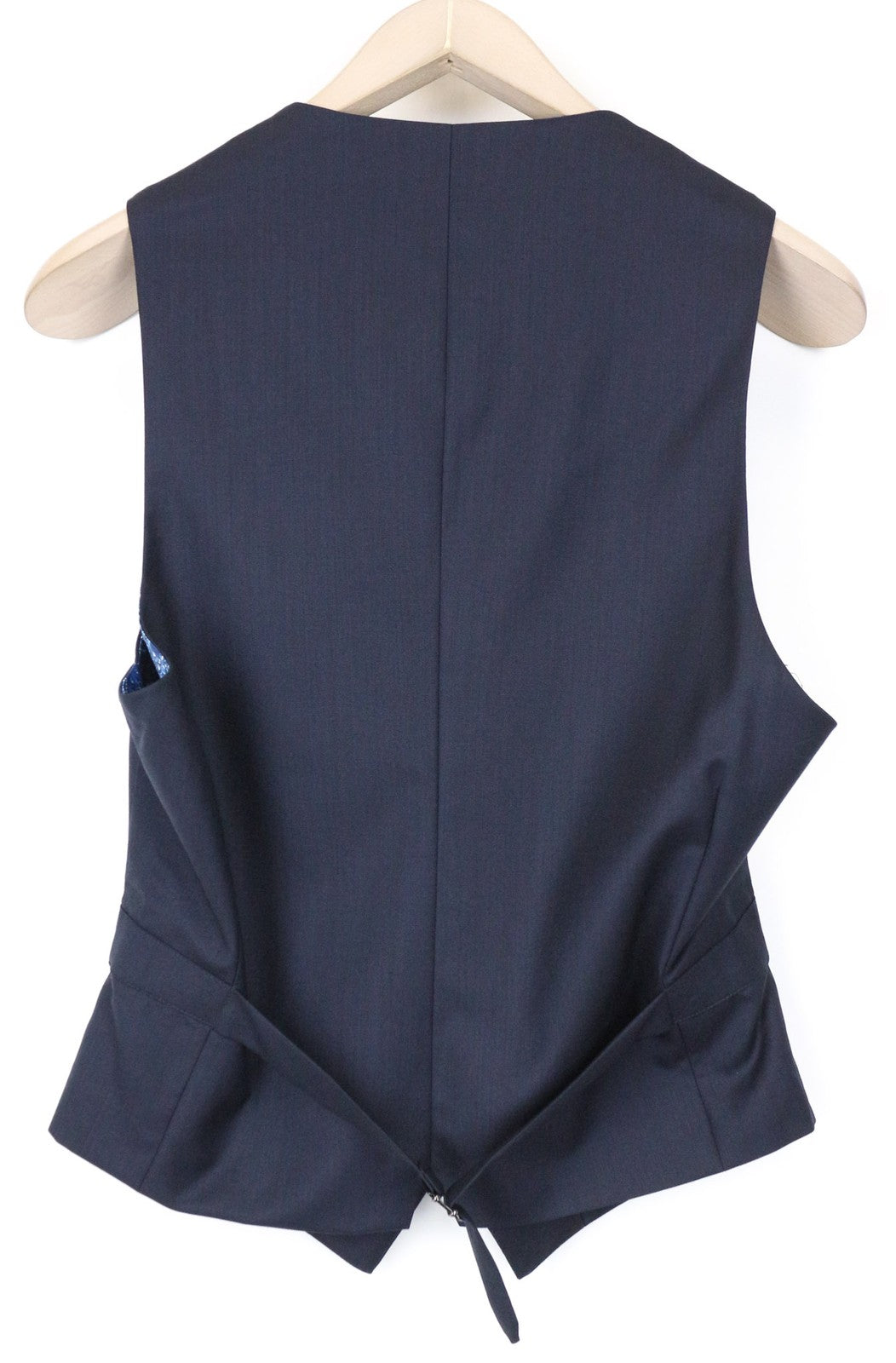 SUITSUPPLY Ferrara vyriška liemenė UK34S tamsiai mėlyna vilnonė vienaeilė su smailiu atvartu 