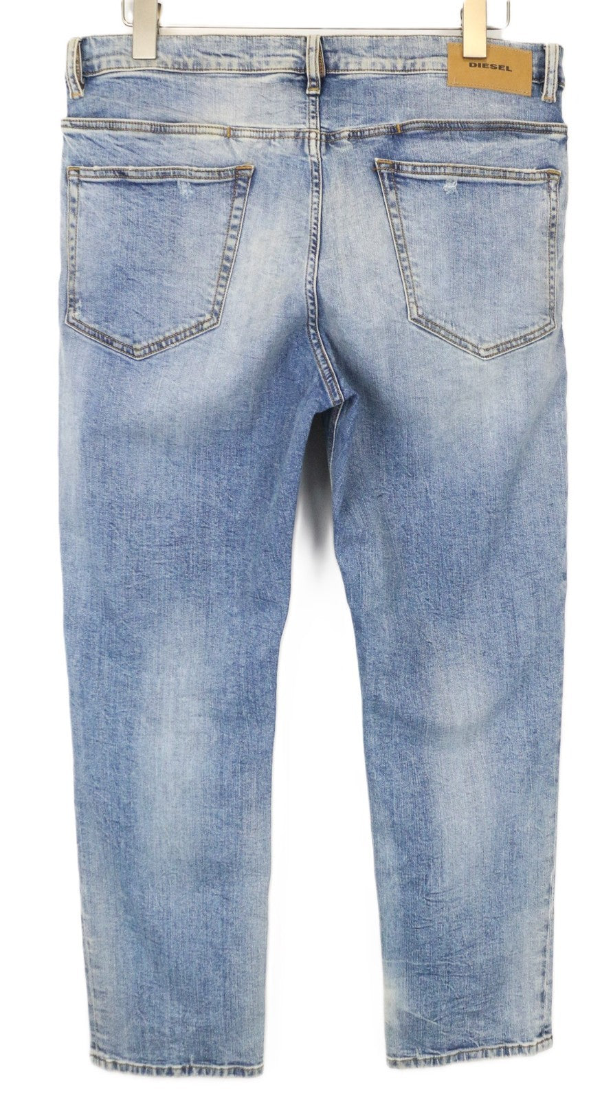 DIESEL D-Eetar 087AV Men's Jeans W34/L32 Taper Ripped Faded Blue Cotton