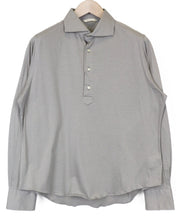 SUITSUPPLY Men's Polo T-Shirt ~S/M Grey Cotton Slim Fit Long Sleeve Top