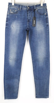 DIESEL Larkee-Beex 084NV Men's Jeans W28/L32 Taper Washed Blue Cotton Stretch