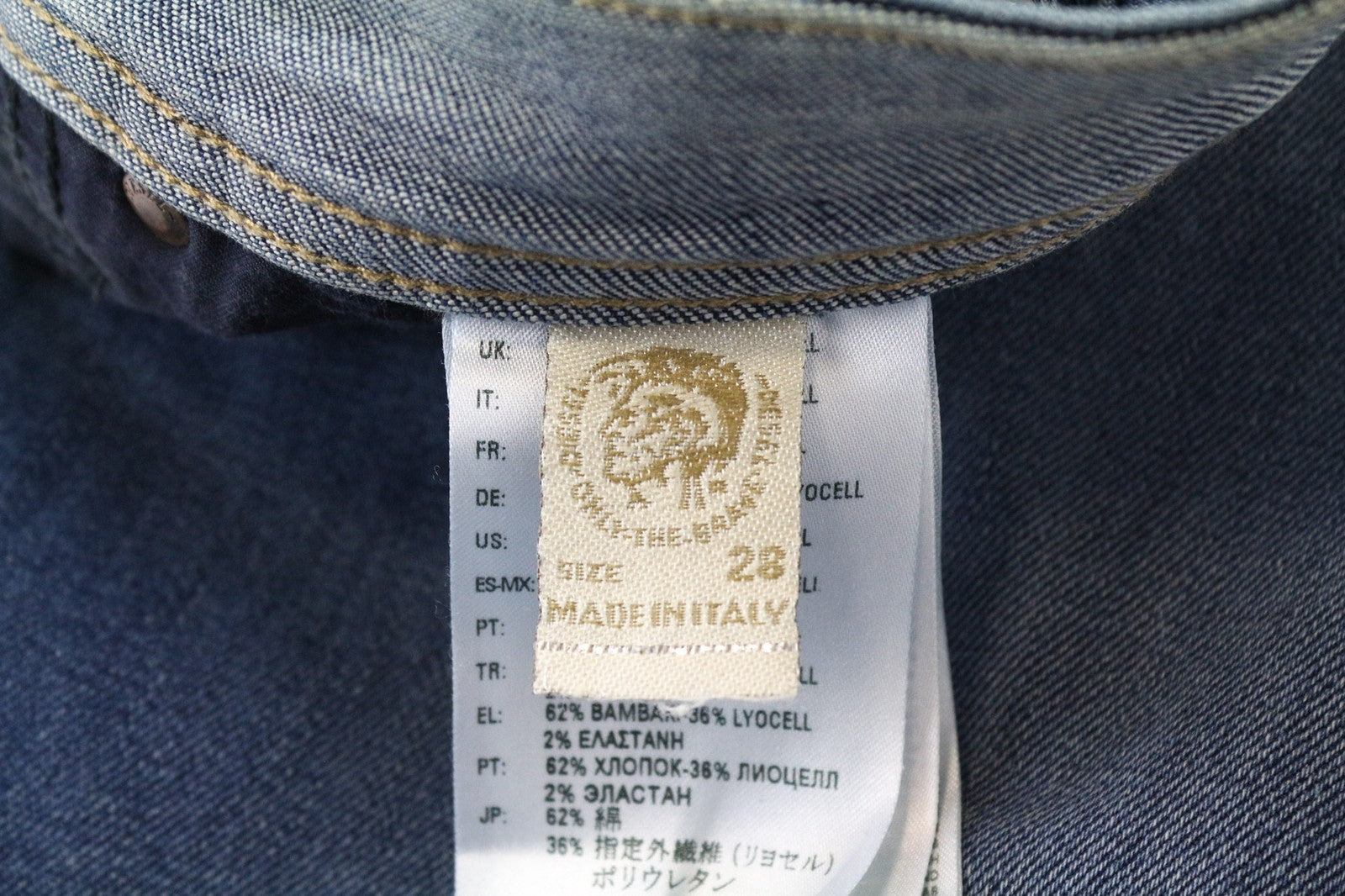 DIESEL Larkee-Beex 084NV Men's Jeans W28/L32 Taper Washed Blue Cotton Stretch