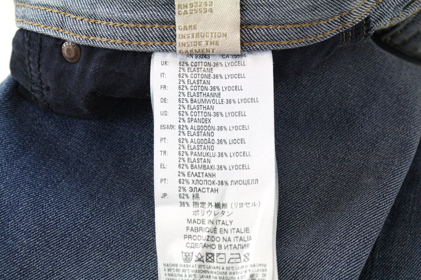 DIESEL Larkee-Beex 084NV Men's Jeans W28/L32 Taper Washed Blue Cotton Stretch