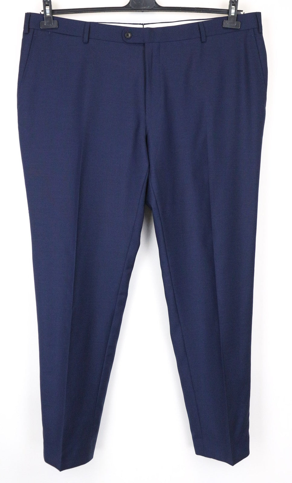 SUITSUPPLY Brescia vyriškos kelnės UK50S mėlynos vilnonės klostytos, pritaikytos klasikinės, su pamušalu 