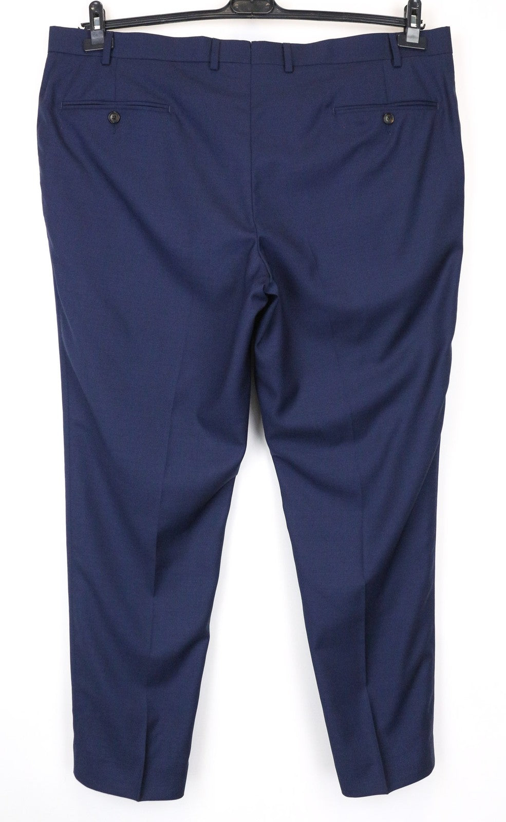 SUITSUPPLY Brescia vyriškos kelnės UK50S mėlynos vilnonės klostytos, pritaikytos klasikinės, su pamušalu 