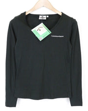 TUCANO URBANO T-TU moteriški marškinėliai su V formos iškirpte ir ilgomis rankovėmis, juodi. 