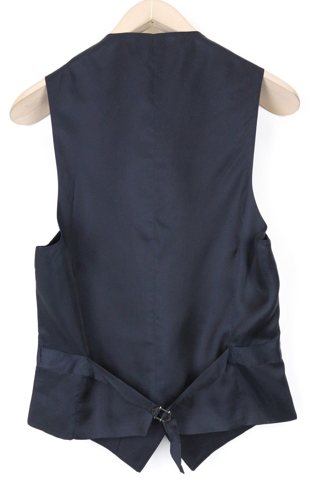 SUITSUPPLY Ferrara vyriška liemenė UK32R tamsiai mėlyna vilnonė V formos iškirpte, vienaeilė 