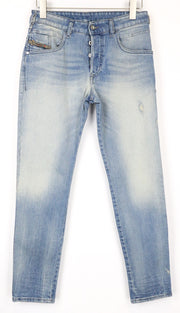 DIESEL D-Bazer 081AP Men's Jeans W29/L30 Tapered Washed Blue Cotton Stretch