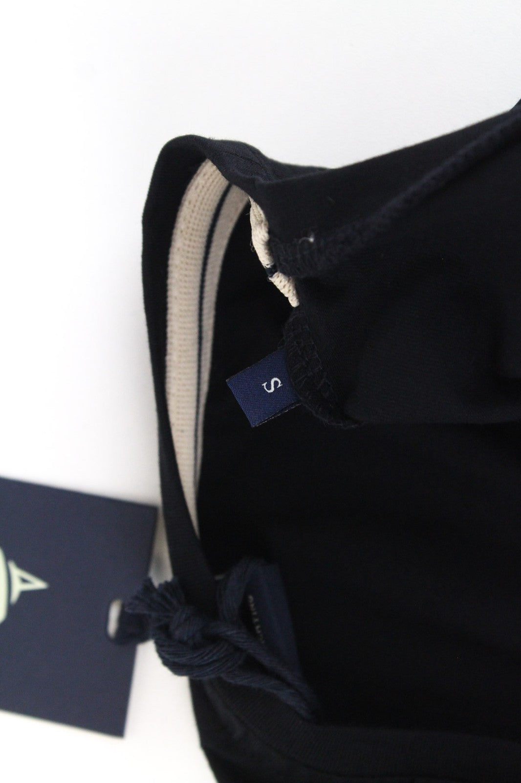 MARINA YACHTING moteriškas megztinis su juodu medvilniniu džersio raštu ir cirkonio logotipu