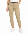 MAISON SCOTCH Women Trousers W30/L32 Beige Belted Slim Fit Cropped Chino