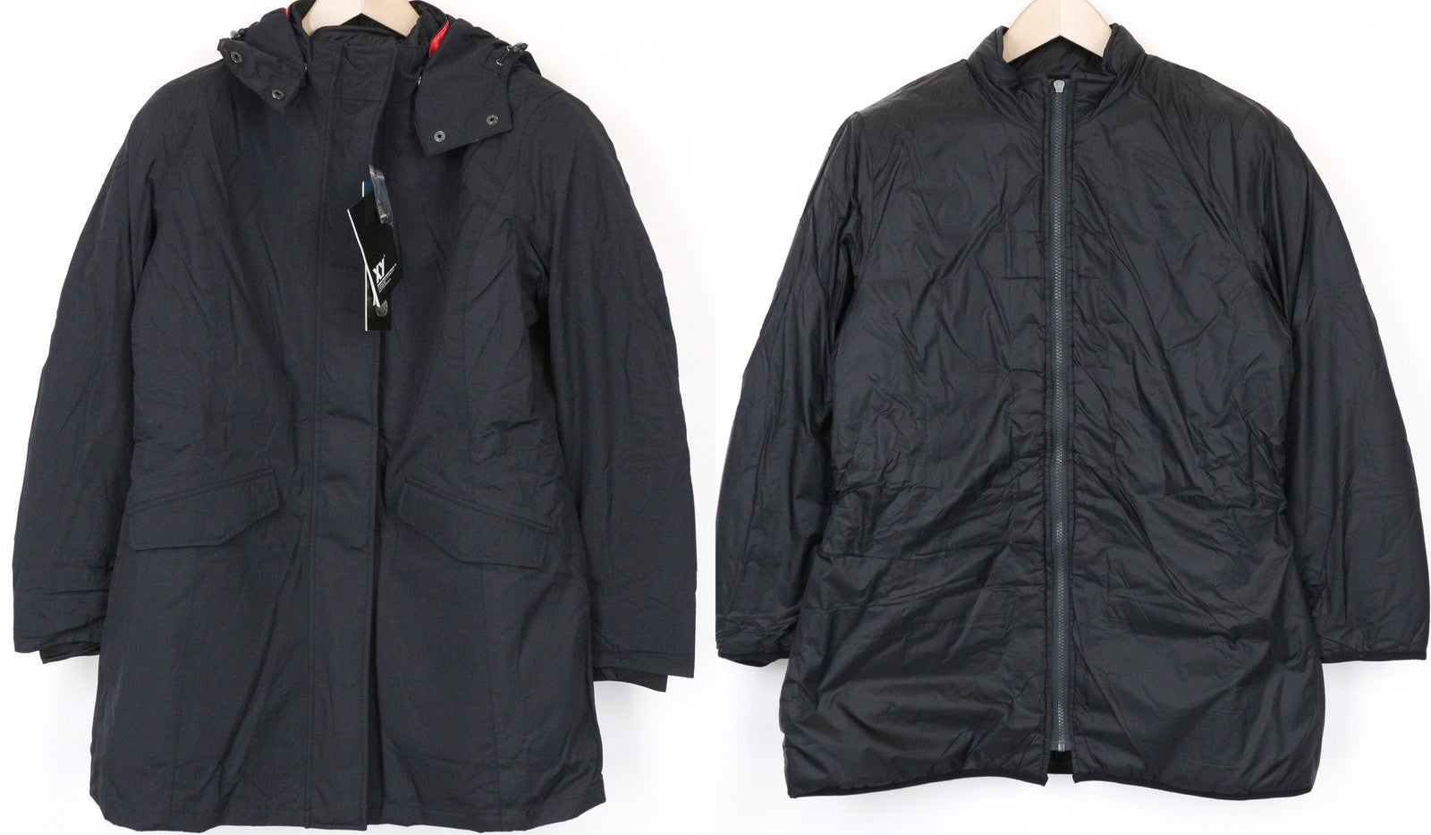 TUCANO URBANO Hide Park vyriška striukė EU42 juoda 2in1 vandeniui atspari nuimama pamušalo dalis 