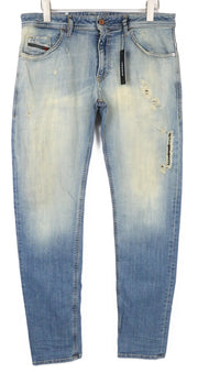 DIESEL Thommer 081AU vyriški džinsai W34/L34 Slim Skinny mėlyni medvilniniai tamprūs džinsai skalbimui 