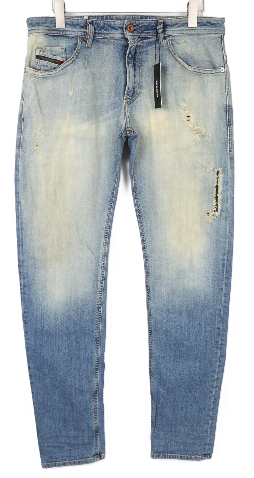 DIESEL Thommer 081AU vyriški džinsai W34/L34 Slim Skinny mėlyni medvilniniai tamprūs džinsai skalbimui 