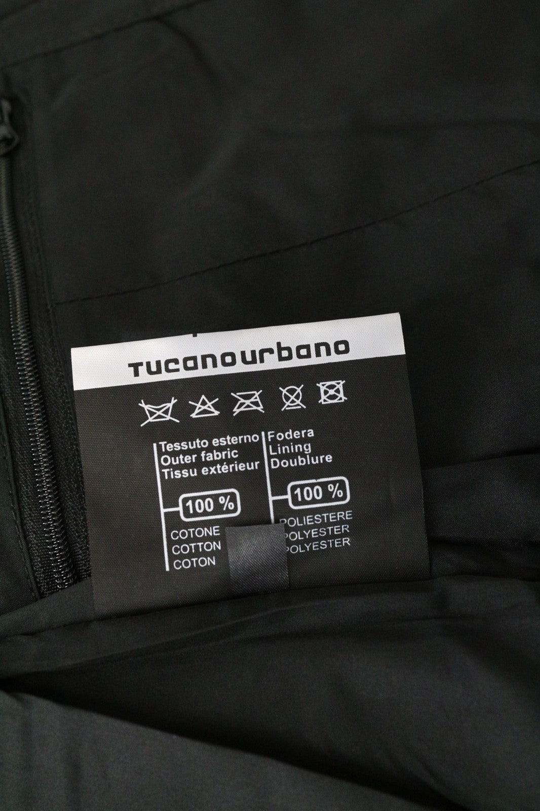 TUCANO URBANO Queen Women Jacket IT40 Black Waxed Cotton Moto Zipped Coat