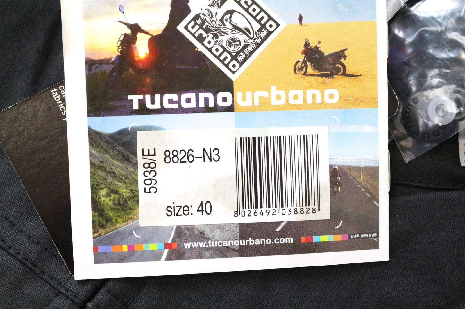 TUCANO URBANO Queen Women Jacket IT40 Black Waxed Cotton Moto Zipped Coat