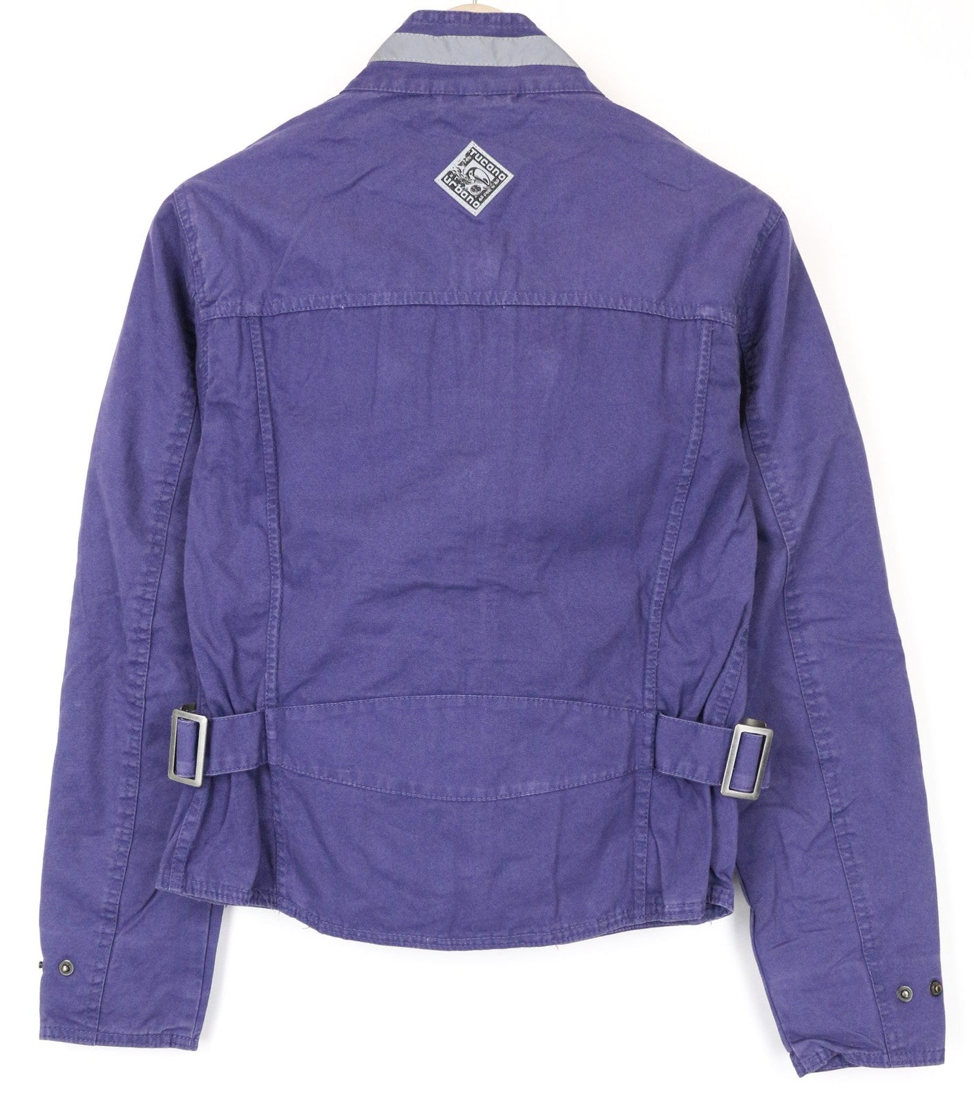 TUCANO URBANO trumpa moteriška striukė IT40 violetinė medvilninė lengva baikerių striukė su užtrauktuku 