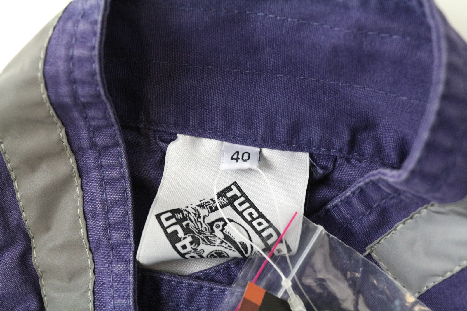 TUCANO URBANO trumpa moteriška striukė IT40 violetinė medvilninė lengva baikerių striukė su užtrauktuku 