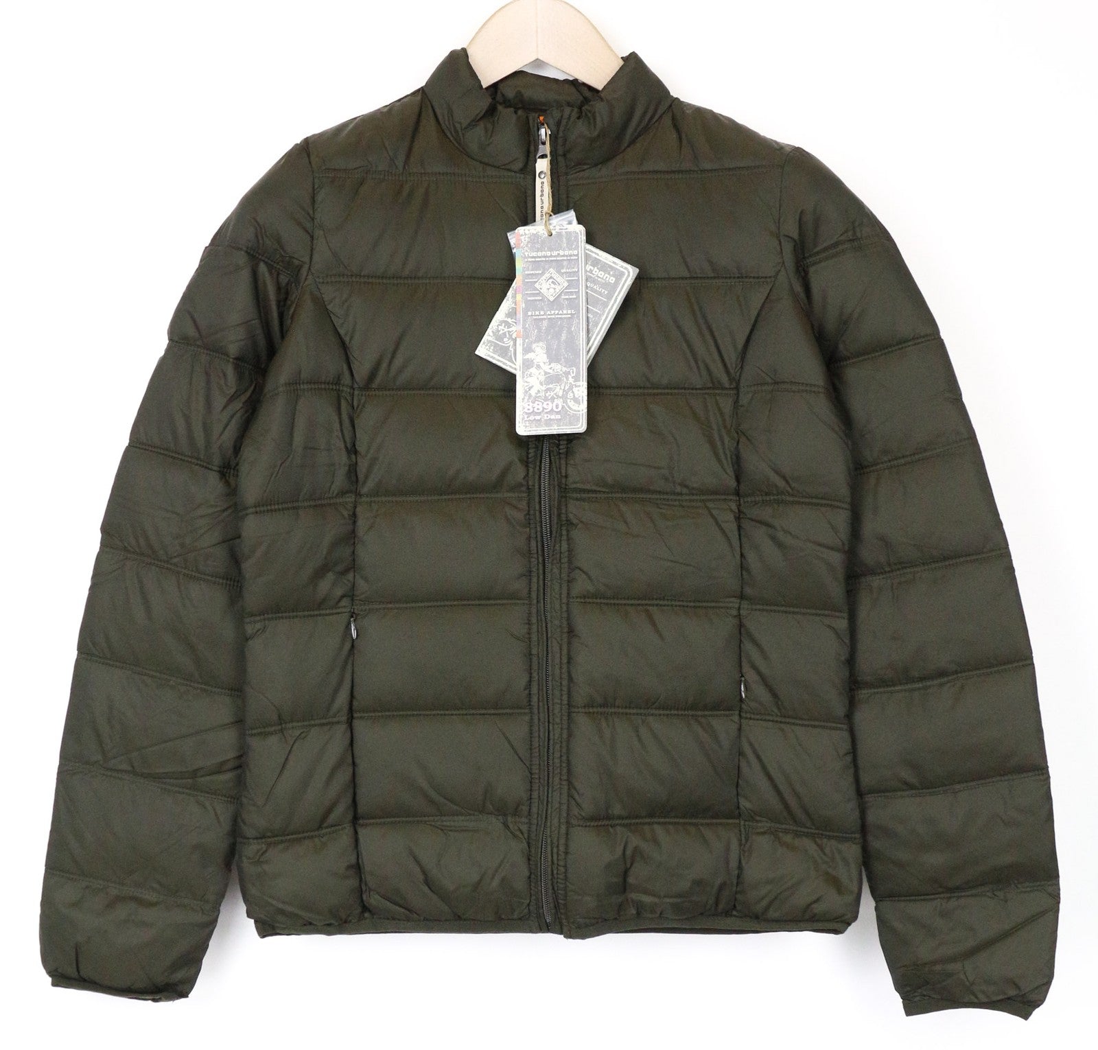 TUCANO URBANO Low Dan Women's Jacket IT42 Dark Green Moto Thermal Zip Quilted