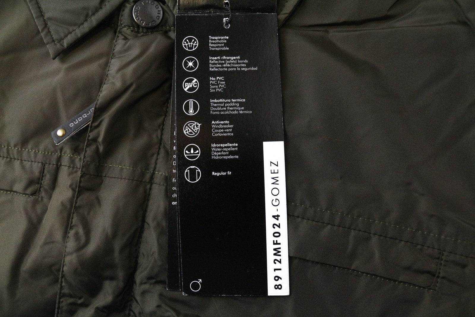 TUCANO URBANO Gomez moteriška striukė XS, žalia, motociklininkų siūloma šiluminė striukė su paminkštinimu ir vėjui nepraleidžiančia striuke. 