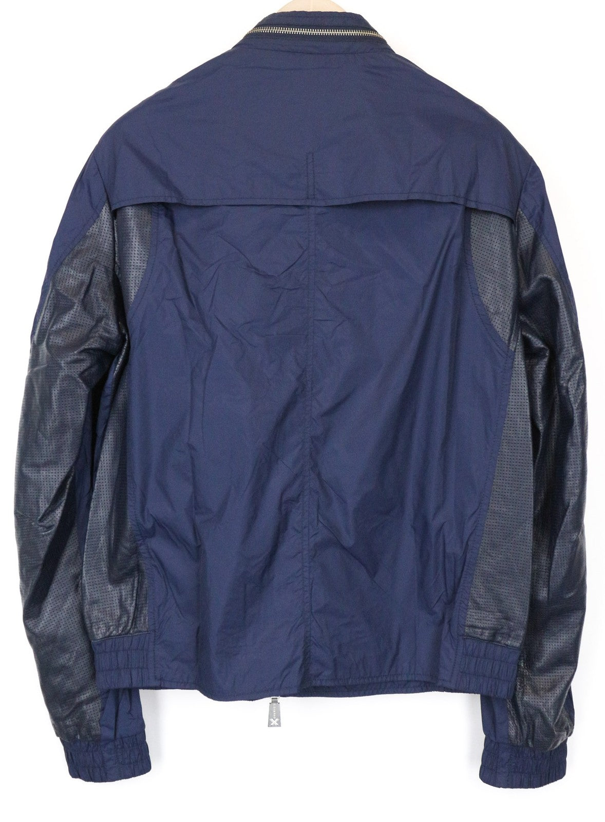 RICHMOND vyriška striukė 50 tamsiai mėlyna su užtrauktuku, vienaeilis, lengva, laisvalaikio stiliaus 