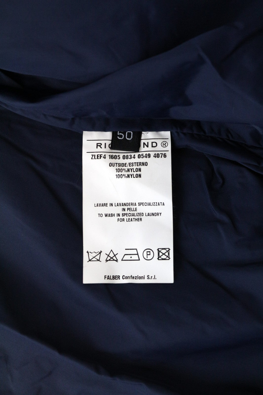 RICHMOND vyriška striukė 50 tamsiai mėlyna su užtrauktuku, vienaeilis, lengva, laisvalaikio stiliaus 