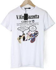 VKING Men's T-Shirt M White Cotton Stretch Short Sleeve Slogan Crewneck Top