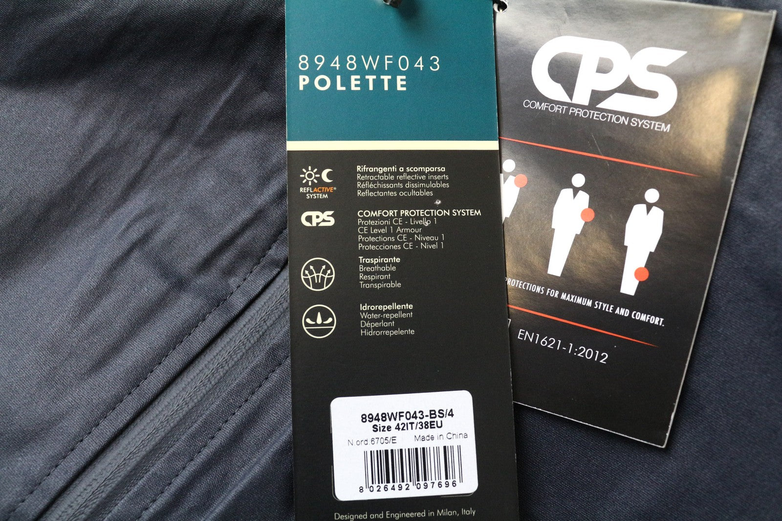 TUCANO URBANO Polette Women Jacket EU38 Navy Moto Water Repellent Armoured