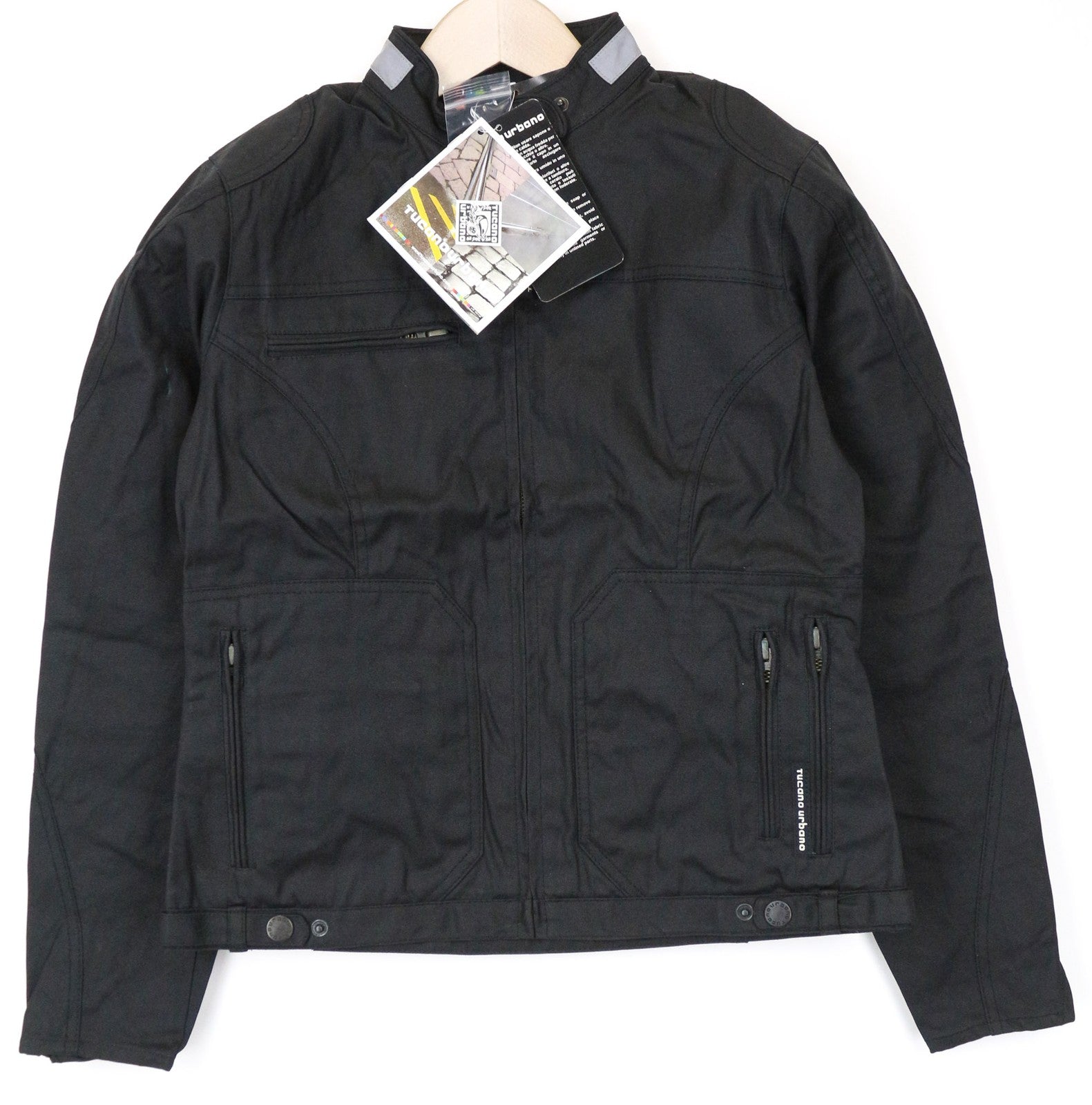 TUCANO URBANO Queen Women Jacket IT42 Black Waxed Cotton Motorbike Windproof