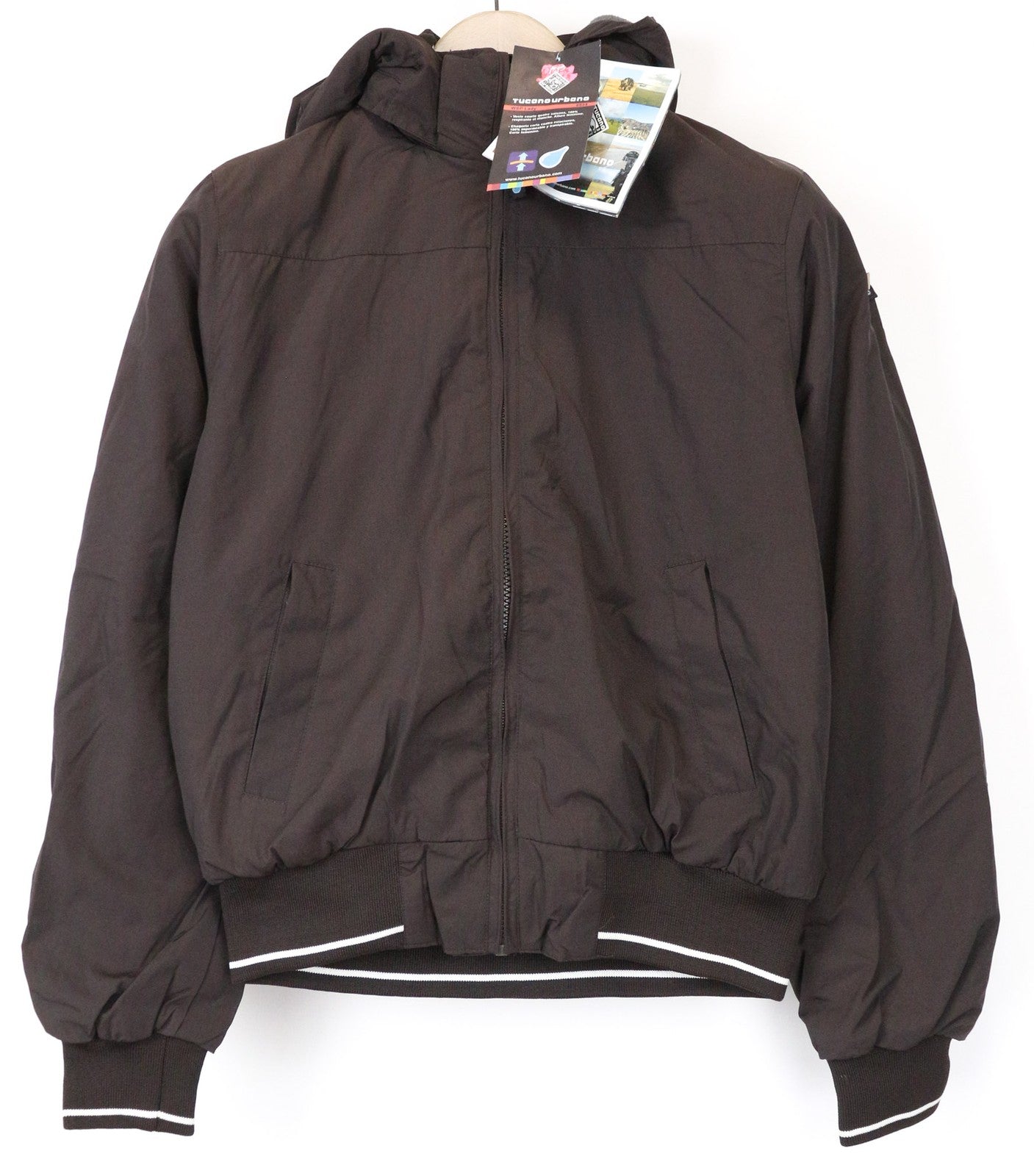TUCANO URBANO WSP Lady Women Jacket IT44 Brown Hooded Waterproof Moto Wear