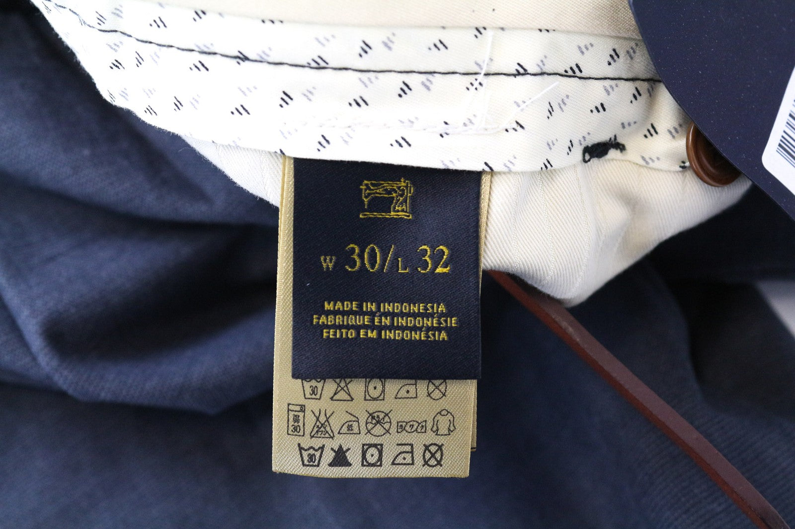 SCOTCH &amp; SODA Stuart vyriškos kelnės W30/L32 Slim klostuotos melsvai pilkos medvilnės 