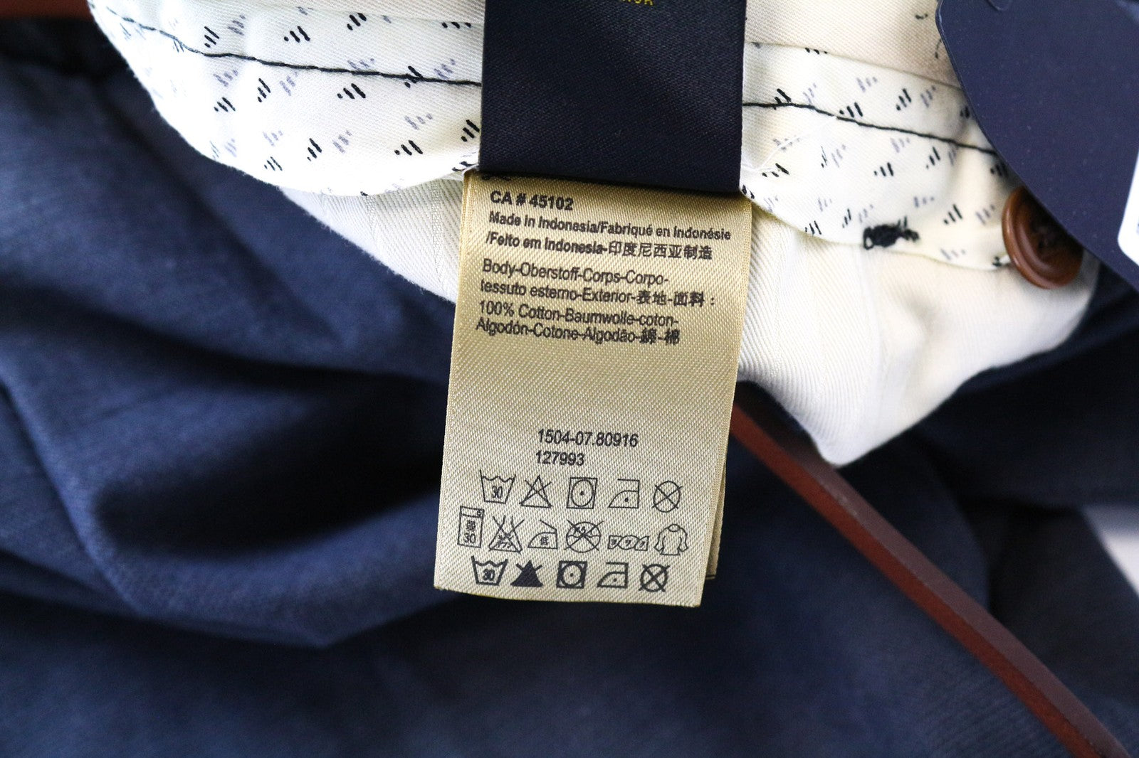 SCOTCH &amp; SODA Stuart vyriškos kelnės W30/L32 Slim klostuotos melsvai pilkos medvilnės 