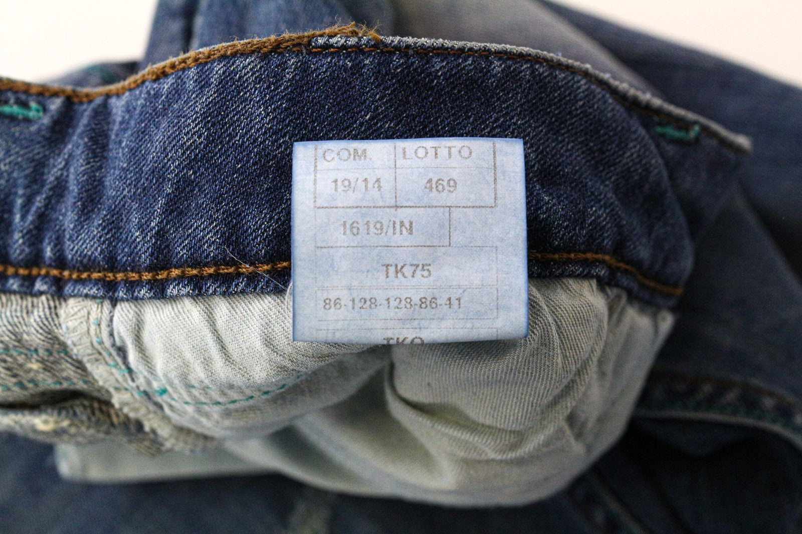 TAKESHY KUROSAWA vyriški džinsai W34 Slim Fit išblukintos mėlynos spalvos skalbtos medvilnės tamprės 