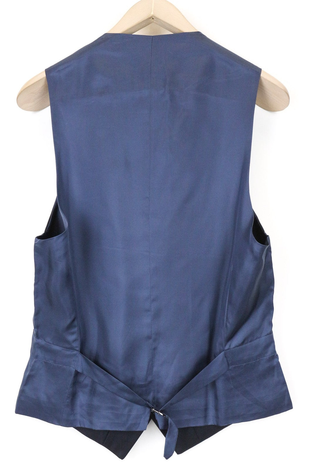 SUITSUPPLY Ferrara Men's Waistcoat UK38L Blue Wool Slim V-Neck Classic Fit