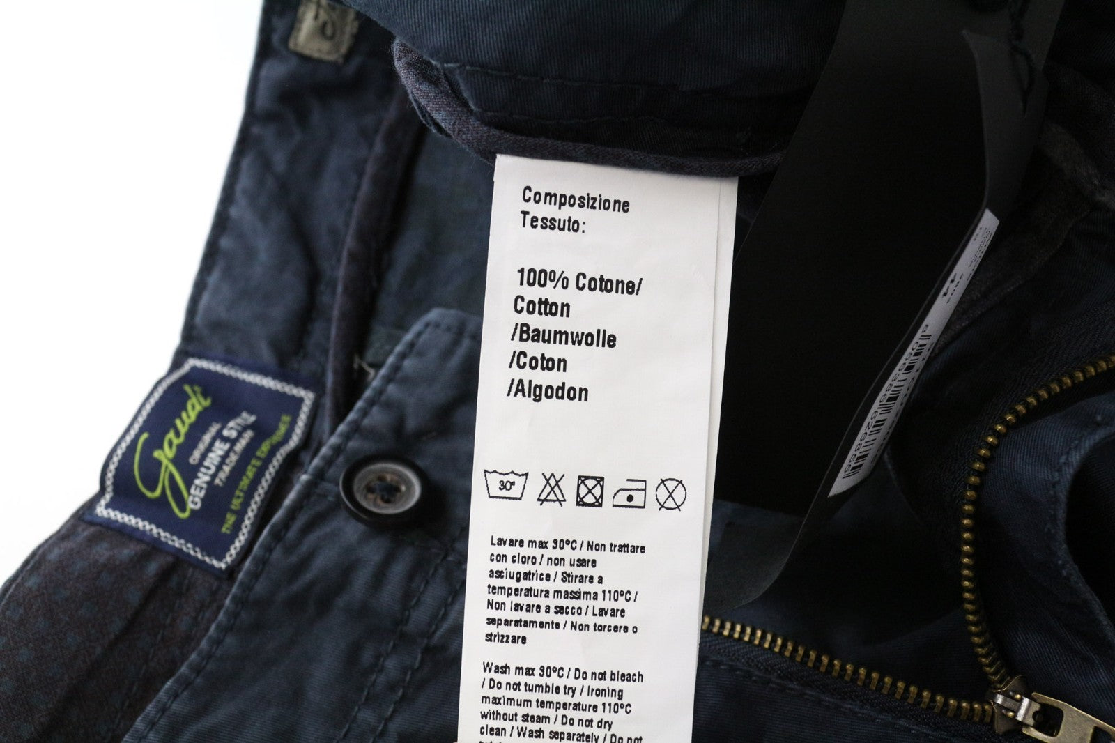 GAUDI Men's Shorts 44 Washed Blue 4-Pocket Pure Cotton Summer Casual Wear