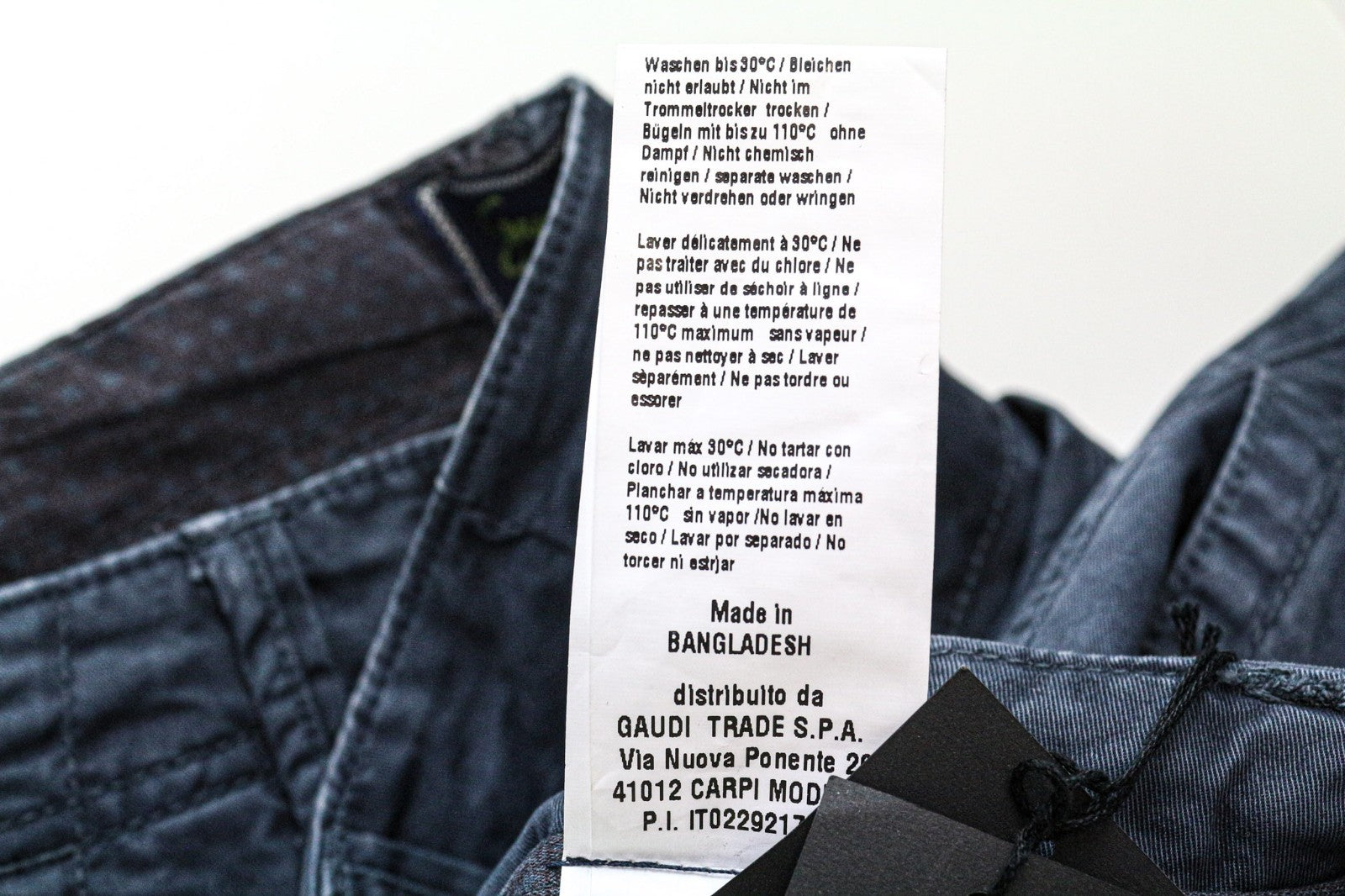 GAUDI Men's Shorts 44 Washed Blue 4-Pocket Pure Cotton Summer Casual Wear