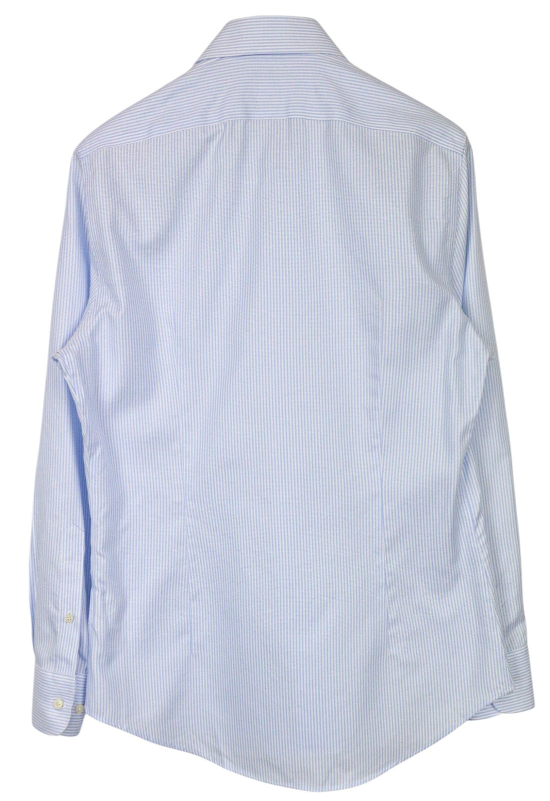 SUITSUPPLY Men's Formal Shirt 39/15.5 Blue Pure Cotton Extra Slim Striped