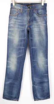 NUDIE JEANS Slim Jim Broken Dream Men's Jeans W29/L32 Blue Slim Non-Stretch