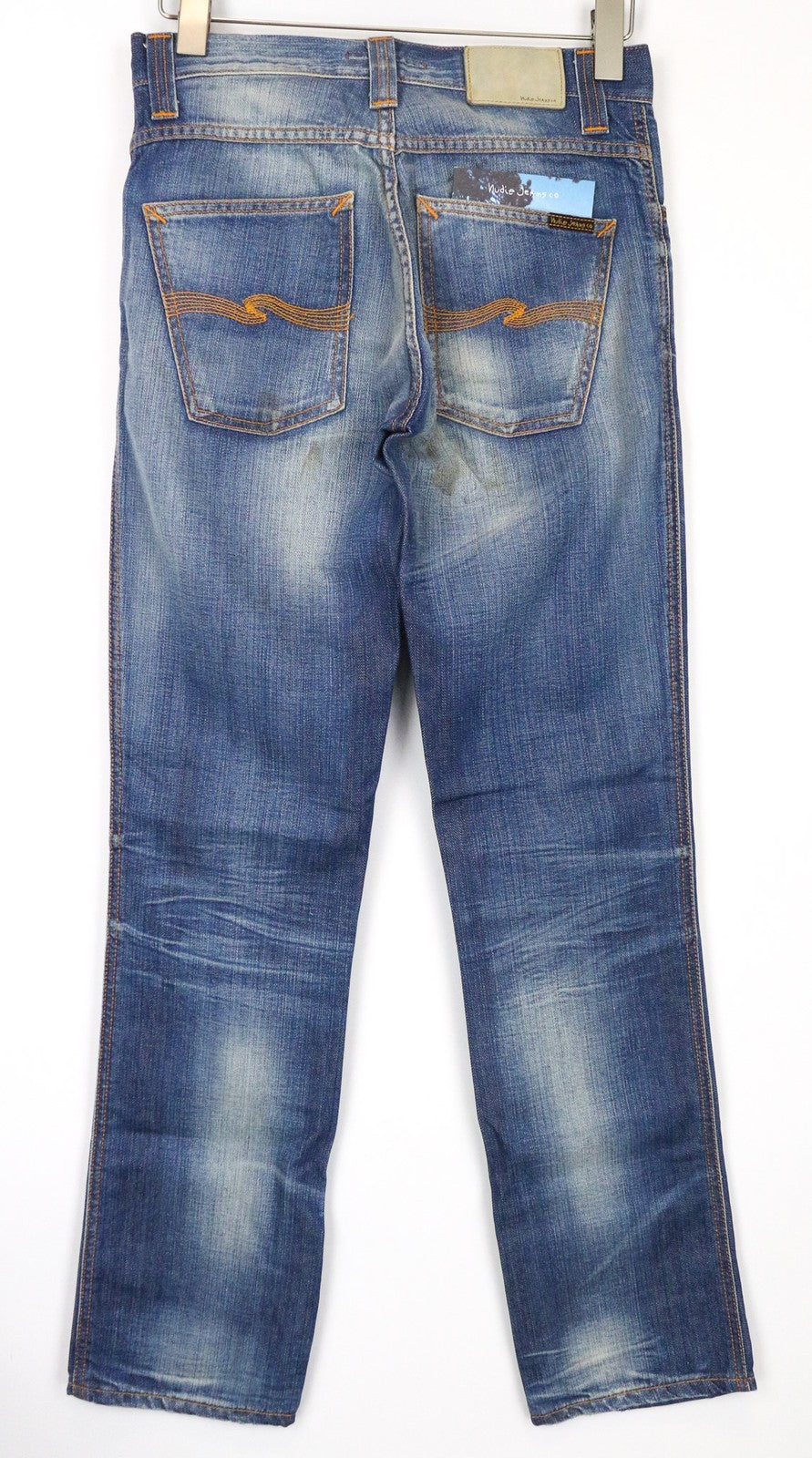 NUDIE JEANS Slim Jim Broken Dream Men's Jeans W29/L32 Blue Slim Non-Stretch